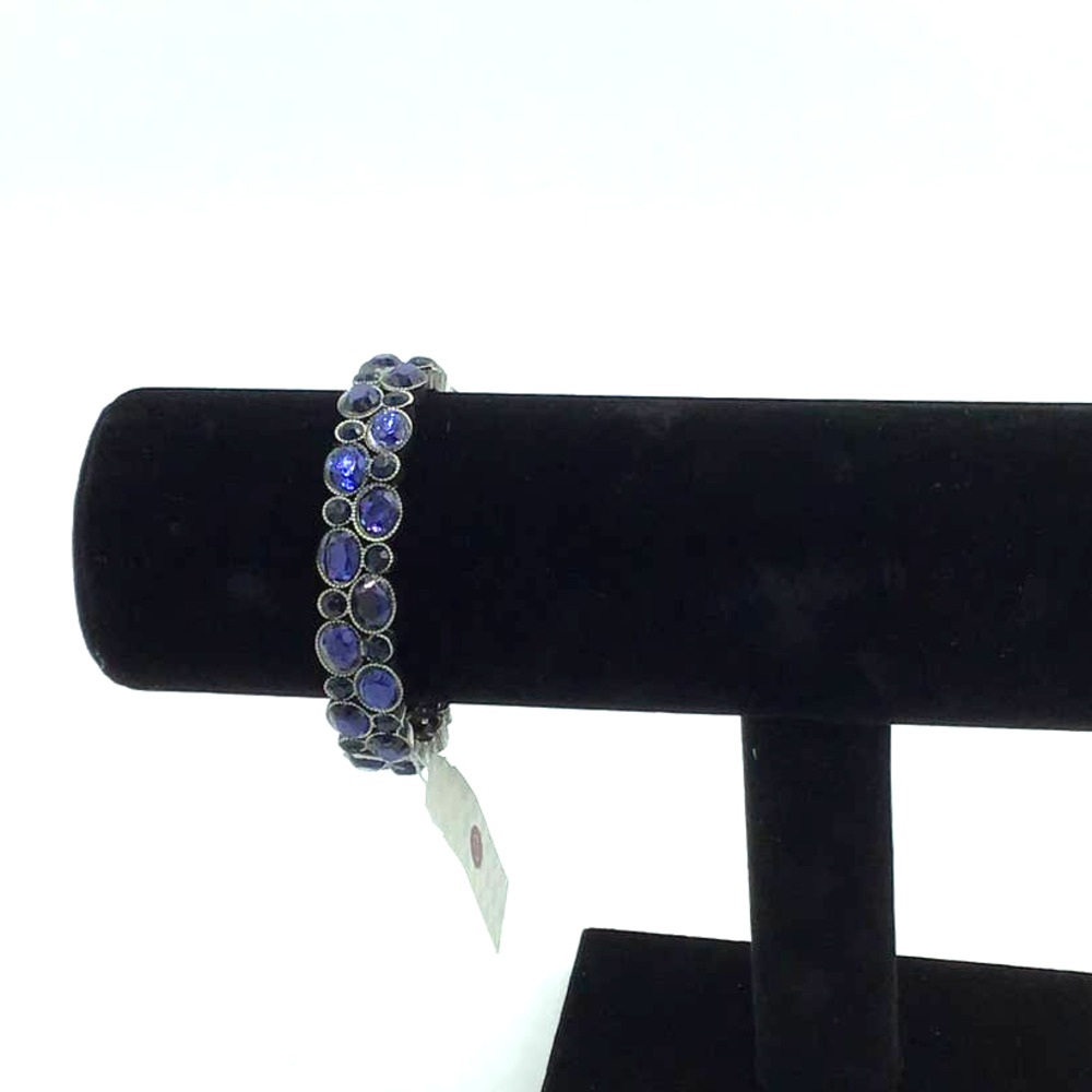 Silver With Blue‎ Sapphire Jewels Bangle